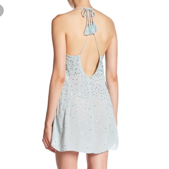 Sparkling Intimately Free People sequin slip dress with tassels! - Picture 5 of 17